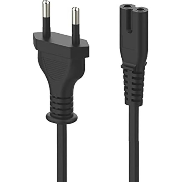 2-pin Power Cable for LED TV, Play Station, Printer, Laptop PC Notebook Computer, Tape Recorder, Camera