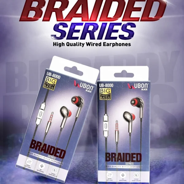 Ubon UB-8000 Braided Earphone